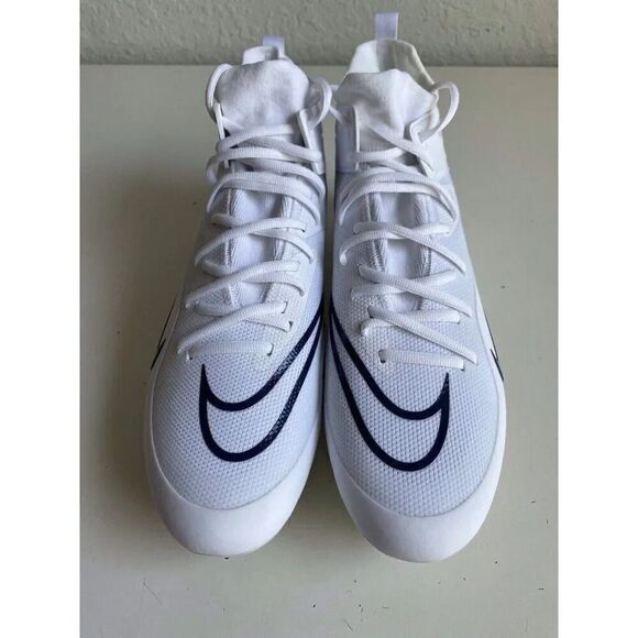 Men’s Sz 12.5 Nike Alpha Huarache 8 Elite White Lacrosse Cleats CW4447-101 - Picture 3 of 12